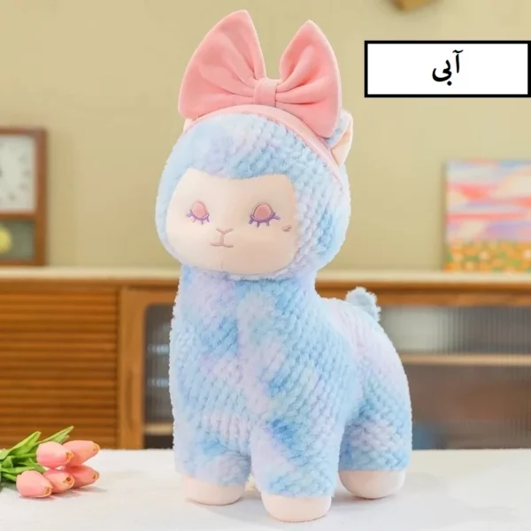 عروسک طرح بره لاما مدل پاپیونی کد JIMI110 ارتفاع 30 سانتی‌متر - Image 2
