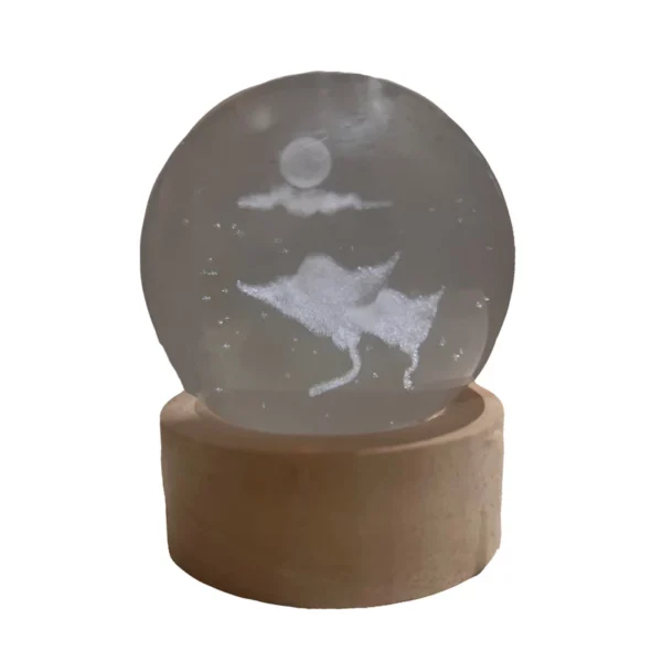 چراغ خواب طرح گوی کریستال مدل سفره دریایی و ماه کد JIMI110 - Image 1