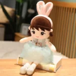 عروسک طرح دختر مدل تل خرگوشی ارتفاع 40 سانتی متر - Image 2