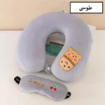 بالش دورگردنی طرح اسموتی مدل حیوانات کد JIMI110 به همراه چشم بند خواب - Image 3