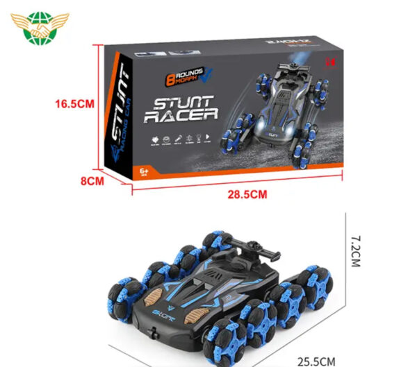 اسباب بازی ماشین کنترلی چرخ کپسولی مدل دودزا 8 چرخ کد LH C060 - Image 7