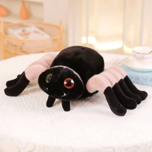 عروسک طرح عنکبوت مدل چشم تیله ای کد JI110 طول 30 سانتی‌متر