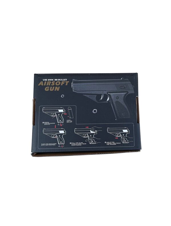 اسباب بازی تفنگ کلت فلزی ساچمه ای ایرسافت گان مدل AIR SOFT GUN V7 - Image 2