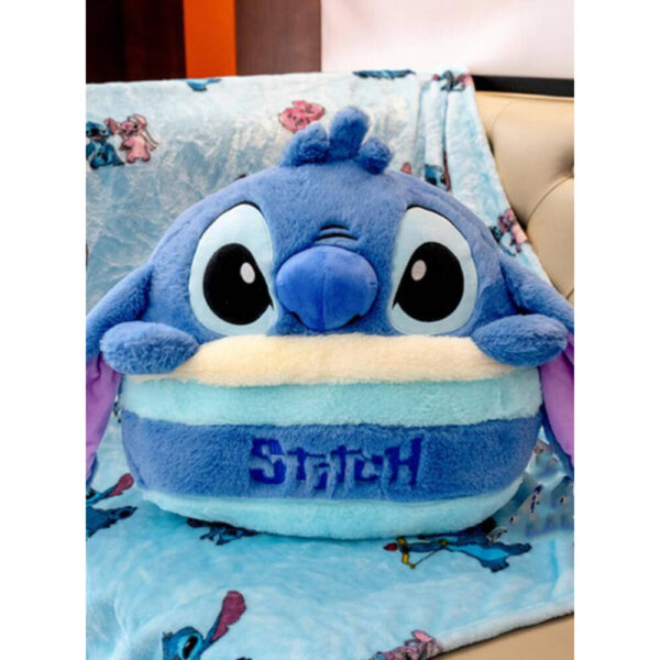 عروسک بالشتی طرح استیچ مدل توپی کد JI110 ارتفاع 45 سانتی‌متر به همراه پتو - Image 2