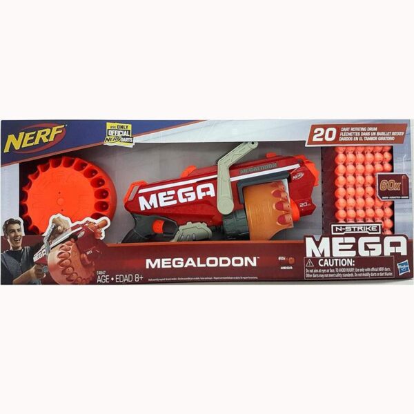 اسباب بازی تفنگ خشاب چرخشی نرف مدل Megalodon - Image 5