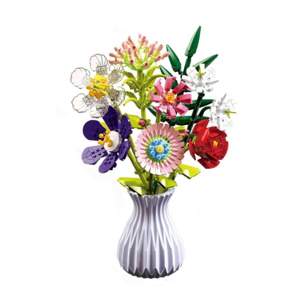 لگو گل مدل شاخه‌ای همراه گلدان کد ۰۱ - Image 1