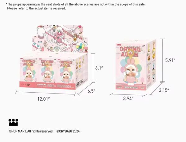 عروسک شانسی کرای بیبی Cry Baby برند پاپ مارت کد JI110 ارتفاع 15 سانتی متر - Image 8