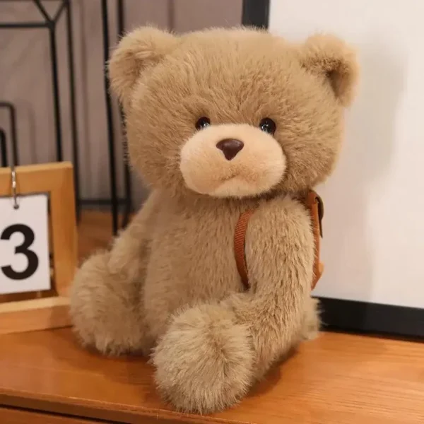 عروسک طرح خرس نشسته مدل کوله دار کد JIM110 ارتفاع ۳۰ سانتی‌متر - Image 4
