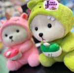 عروسک طرح خرس دوچهره مدل قورباغه اسموتی بدست کد JIM110 ارتفاع ۳۰ سانتی‌متر - Image 2
