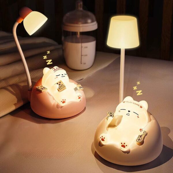 چراغ مطالعه و چراغ خواب فانتزی مدل گربه خوابیده - Image 3